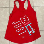 Nike Women Athletic Sleeveless Just Do it Tank Top Red size Small Photo 0
