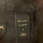 London Jean  jacket women’s 6 Black cotton blend nautical buttons front pockets Photo 2