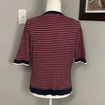 Brooks Brothers  Cardigan nautical elbow length ribbed red white blue XL womens Photo 3