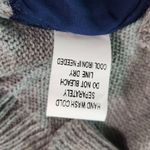 Basil and Lola Gray Cardigan with Sheer Navy Back Size Large Gray Cardigan Blue Photo 8