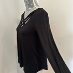 American Eagle  small Soft & Sexy Black Crisscross Tunic Long Sleeve Top. Soft Photo 3