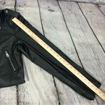 Pretty Little Thing Black Faux Leather Zip Detail Biker Jacket Size 14 (B9) Photo 6