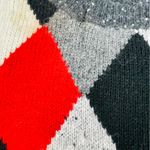 Vintage spirit checked diamond pattern sleeveless sweater vest shirt medium Red Photo 1