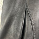 Q.U.E Genuine Lambskin Leather Blazer Jacket Black Size L Lined Button Front Size L Photo 4