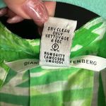 Diane Von Furstenberg  tunic, thin cotton beach cover, green leaves print, sz 10 Photo 9