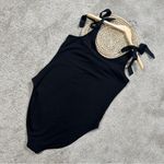 Old Navy  Women’s Tie-Strap Tank Top Bodysuit Ribbed Round Neck in Black XL Photo 4