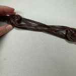 American Eagle Outfitters Brown Leather Woven Belt Womens Boho Photo 2