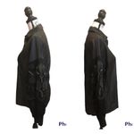 ZARA  Peasant button down shirt embroidery black Size XSmall Chambray Y2K Photo 2