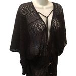 Time And Tru Black Crochet Swimsuit Cover Up Sz XL 16W/18W Plus Size White Lotus Photo 1