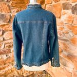 Berek 2 Rhinestone & Cameo Button Jean Jacket By Takako Sakon Size XL Blue Photo 10