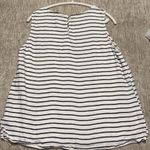 Ellen Tracy XL 100% Linen Ellen Tracey tank blue white striped nautical vibes keyhole gold Photo 3