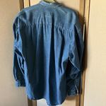 Eddie Bauer  Classic Blue denim vintage blouse medium Photo 7