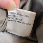 BB Dakota Grey & White Leather Fitted Zip Up Moto Jacket Photo 6