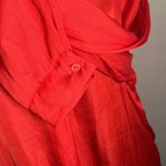 Lush Clothing NWT LUSH Women’s Relaxed Fit Fiery Red Pullover Dressy Henley Blouse Photo 12
