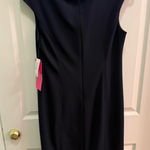 Navy Dress with Pearl Embellishments Blue Size 8 Photo 0