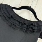 White House | Black Market  Women’s XS Black Ruffle Sleeveless Top Tank Photo 4