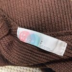 EUC Free People FP Beach Knit Halter Crop Top Sleeveless Wrap Tie Brown Small Photo 3