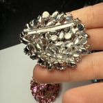 Colorful Rhinestone Brooch Pin Lot Of 3 Vintage Photo 2