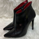 Fabio Fabrizi Black Leather Stiletto Ankle Boots Size 6.5/37 A2 Photo 0