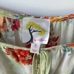 Anthropologie Fig and Flower Women's Boho Floral Print‎ Tiered Maxi Dress Sz S Green Photo 9