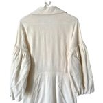 Veronica Beard  Samy Linen Cream Ivory Shirt Dress size 4 NO BELT Puff sleeves Photo 6