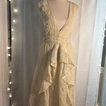 Cream Asymmetrical Ruffled Sundress for Weddings Size M Photo 9