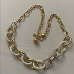 Brighton EXTREMELY RARE RETIRED  PEBBLE PAVE GOLD PLATED LARGE LINK NECKLACE Photo 2