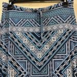 J.Jill Blue White Geometric Tribal Print Maxi Skirt Boho Bohemian Long Flowy XS Photo 1