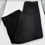 Oat New York High Rise Wide Leg Patch Pocket Jeans Black Size 30 Photo 3