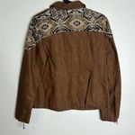 Chico's Faux-Leather embroidered Jacquard Moto Jacket size 0 Photo 10