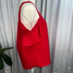 Alya  Women’s Top Red Cold Shoulder Short Sleeve Size Medium Photo 2