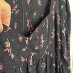 AFRM Channa Ruched Neck Floral Printed Black Long Photo 2