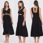Dress Forum  Black Midi Dress with Cutout Detail Photo 1