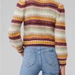 MINKPINK striped knit Sweater Orange pink crewneck medium khalida boho cottage Photo 1