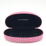 Max Studio  Women Glasses Case Pink White Geometric Hard Shell Protective‎ Holder Photo 2