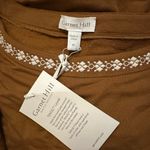 Garnet Hill NWT  Embroidered Pocket-Detail Knit Sweatshirt Dress Size M Photo 3