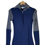 Lacoste  Knit Half Zip Long Sleeve Dress Womens 12 Navy Preppy Classic Tennis Photo 2