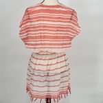 Athleta Beach Cover Up Tassel Trim Stripe Coral & White Size Xsmall Photo 6