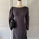 BP  Muted Dark Purple Knitted Long Sleeve Sweater Dress Photo 3