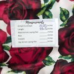 Camille La Vie  White Red Rose Print Halter Neck Sleeveless Fit Flare Dress 0 Photo 10