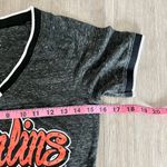 Marlins MLB Baseball Genuine Merchandise 2016 Gray Marled V Neck Bling Shirt Top Photo 4