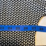 Max Studio Geometric Print Boxy Knit Top Black White Stretch Jacquard XL Photo 6