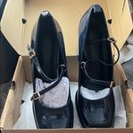 NWT Coutgo Women’s Navy Patented Leather Mary Jane Chunky Platform Size 8 Blue Photo 10