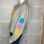 Smiley World Gray Winky Face Pullover Sweatshirt Size Medium Photo 5
