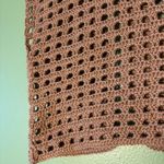 Handmade Crochet Mesh Sweater Vest Brown Size M Photo 3