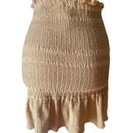 Wishlist NWT Women’s   Mustard Yellow Smocked Skirt/tube top SZ Small Stretch Photo 0