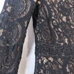 Roolee  Black Lace Nude Sheath Dress Event Size XS Photo 6