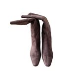 Seychelles  Tall Boots Brown Textile Upper Kitten Heel Size 6.5 Pull On Style NEW Photo 2