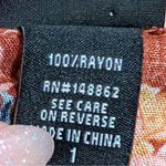 Torrid Rust Floral Blouse Plus 1 1X 14 16 Babydoll Cut Out Neckline Long Sleeves Photo 3