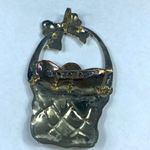 Easter Basket Jewelry Pin Brooch Silver Gold Color Metal Bow Eggs Handle Holiday Photo 8